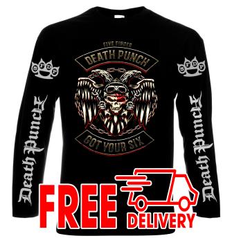 Five Finger Death Punch, Got your six, men's long sleeve t-shirt, 100% cotton, S to 5XL
